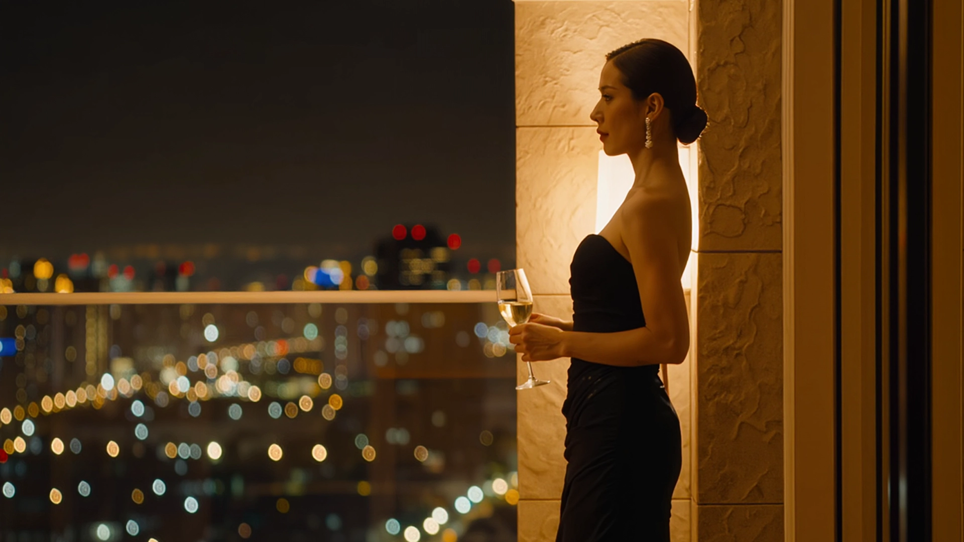 해운대 야경과 고급스러운 실내 분위기가 함께 느껴지는 블로그 대표 이미지