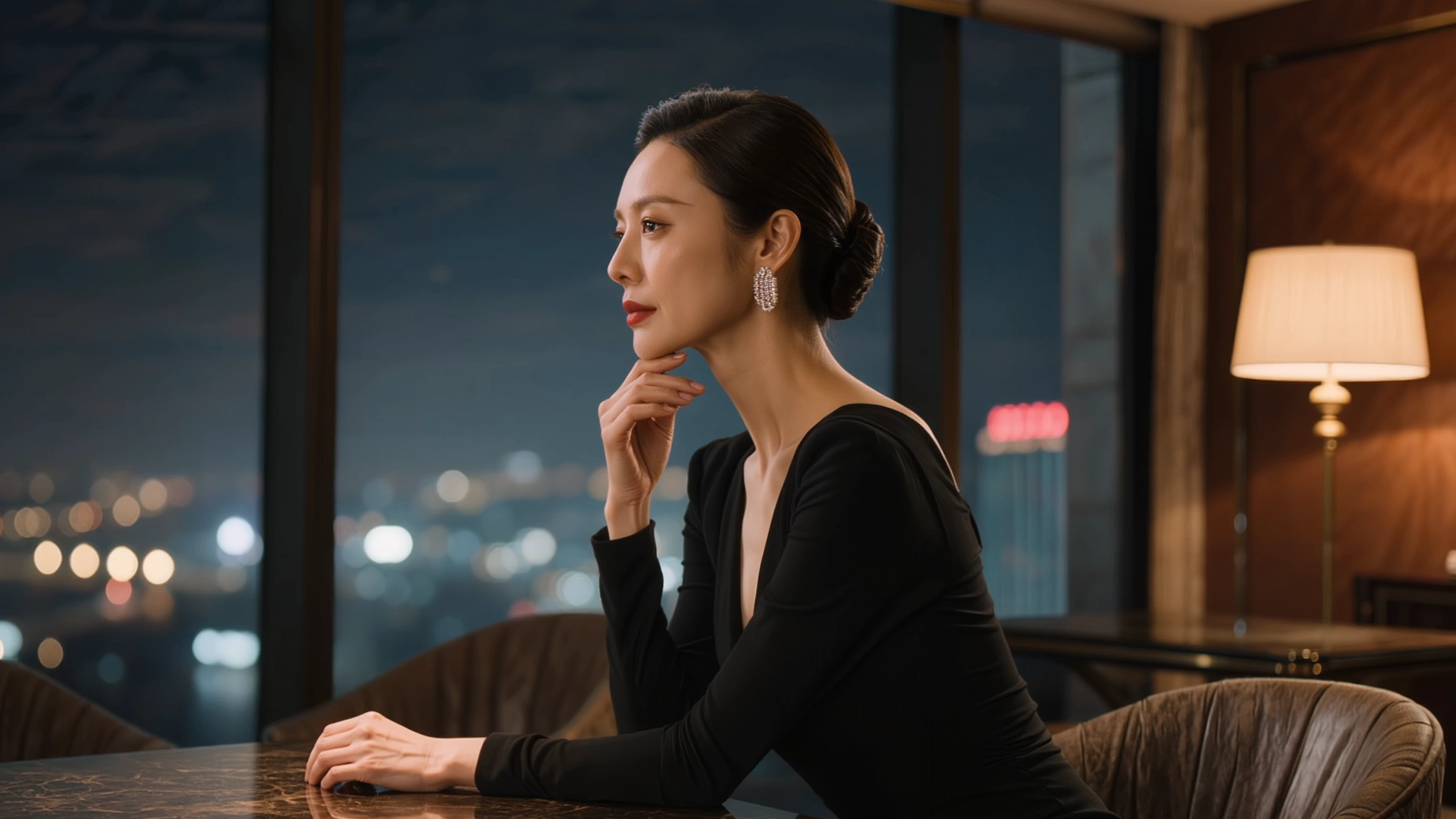 라운지 좌석과 바 분위기가 함께 보이는 해운대 유흥 공간 이미지